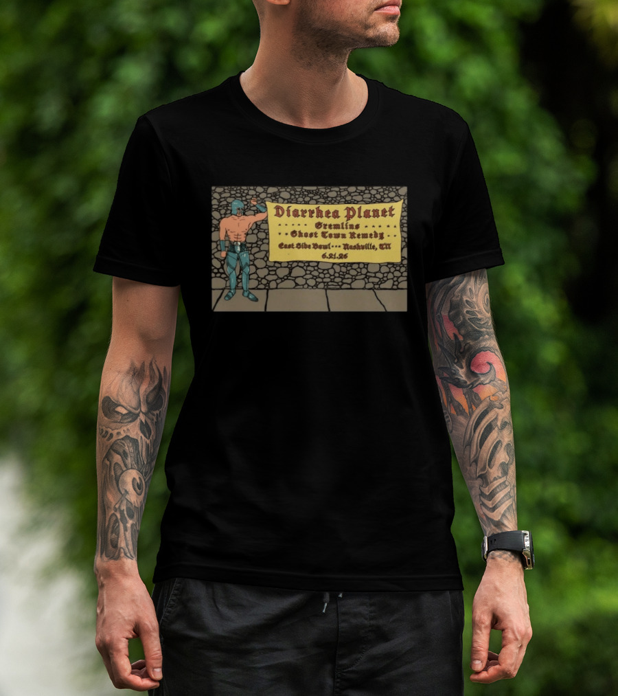 Diarrhea Planet Gremlins Ghost Town Remedy East Side Bowl Nashville 6 21 26 T-Shirt