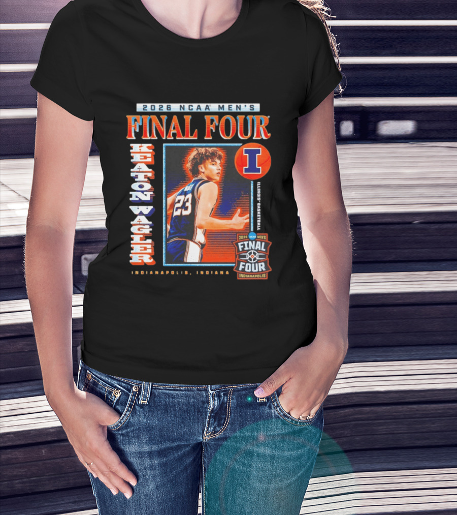 2026 NCAA Men's Final Four Keaton Wagler Illinois Fighting Illini Indianapolis Indiana T-Shirt