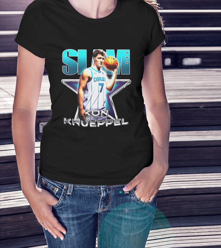 Kon Knueppel Charlotte Hornets Basketball Slam T-Shirt