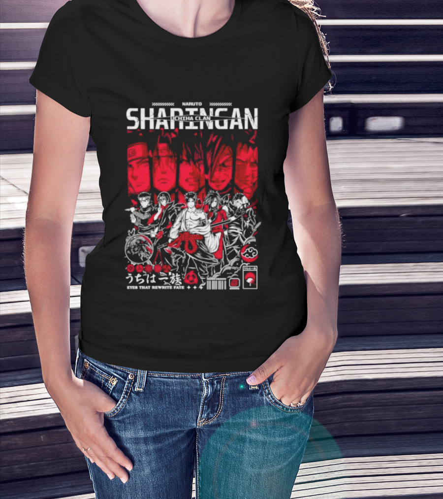 Sharingan Uchiha Clan Naruto Kakashi Sasuke Itachi Anime Manga Series T-Shirt