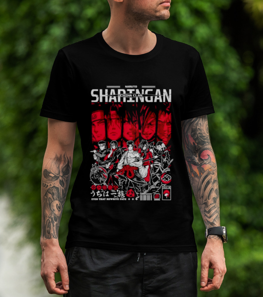 Sharingan Uchiha Clan Naruto Kakashi Sasuke Itachi Anime Manga Series T-Shirt