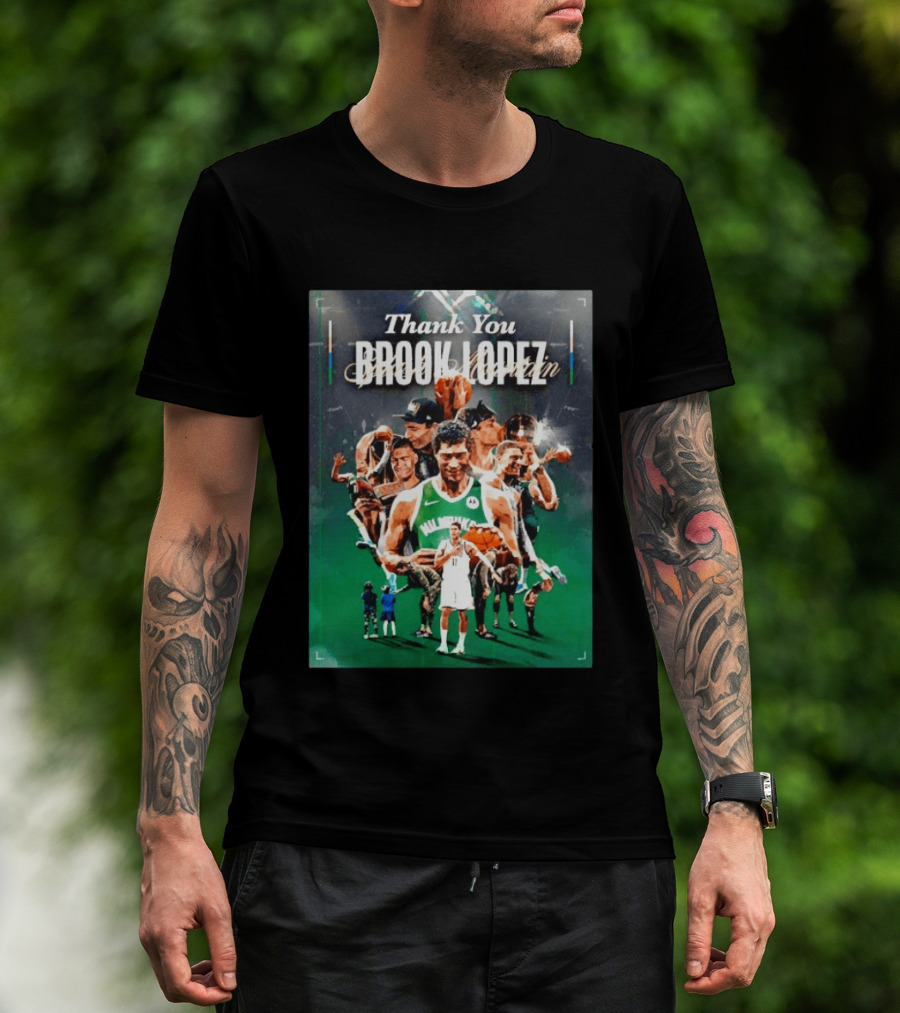 Thank You Brook Lopez Milwaukee Bucks Splash Mountain T-Shirt