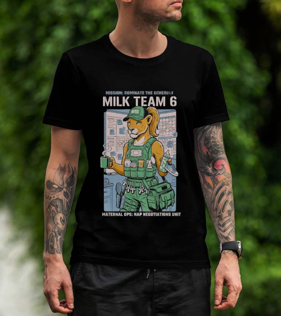 Dominate The Schedule Milk Team 6 Tiger MT6 T-Shirt