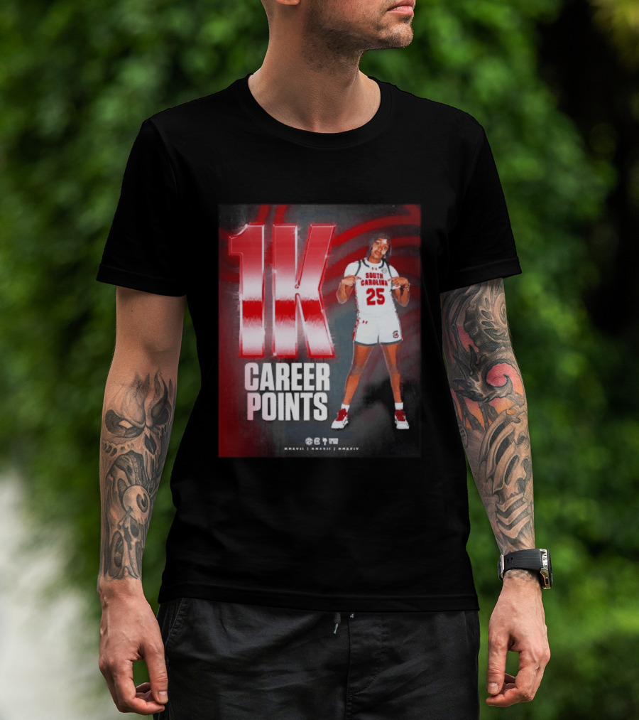 South Carolina Gamecocks Raven Johnson 1K Career Points T-Shirt