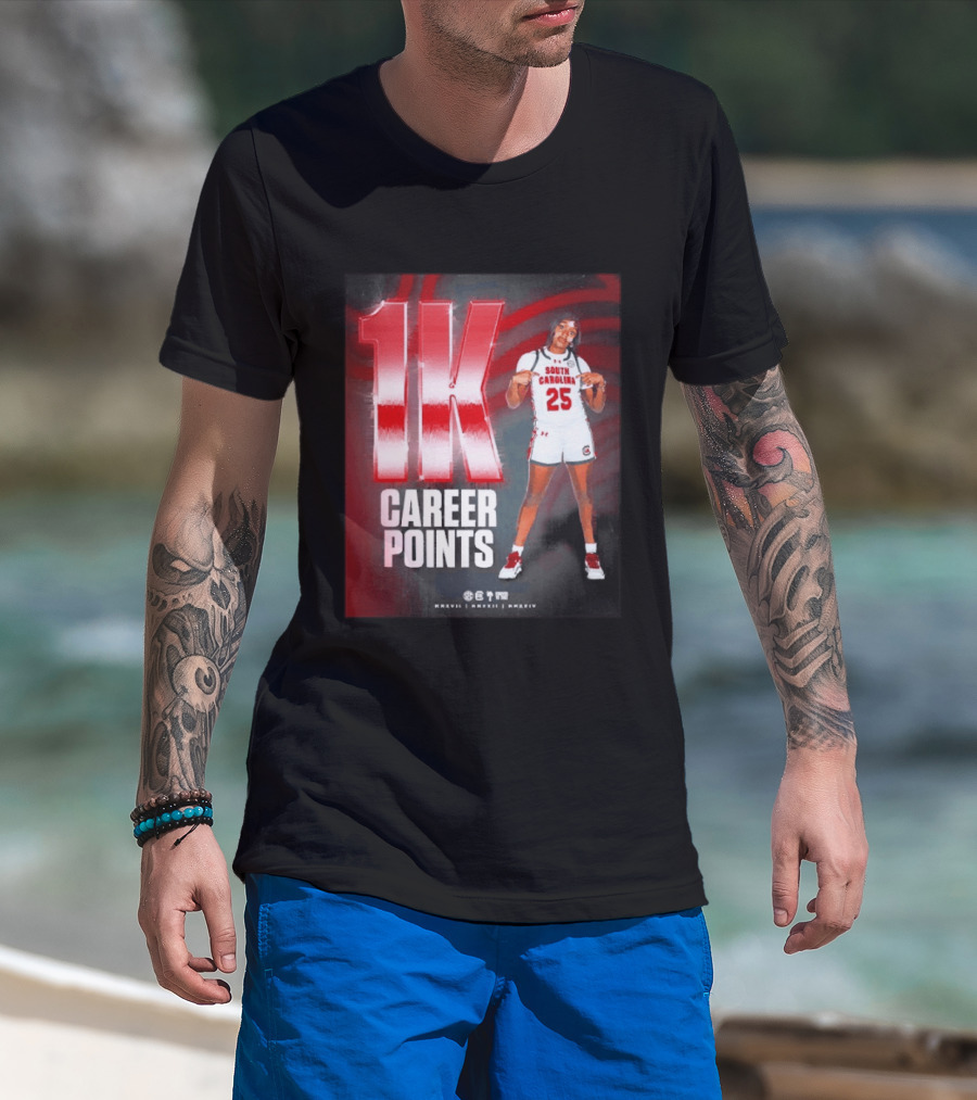 South Carolina Gamecocks Raven Johnson 1K Career Points T-Shirt