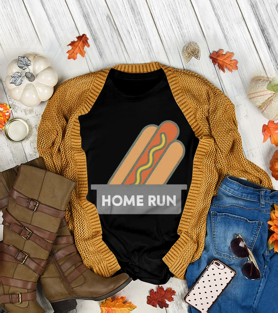 Home Run Hot Dog New York Mets Baseball Fan T-Shirt
