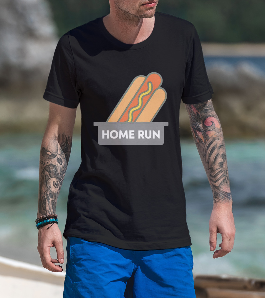 Home Run Hot Dog New York Mets Baseball Fan T-Shirt