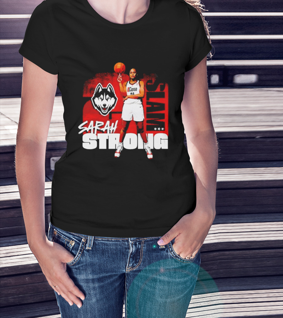 UConn Huskies SLAM Sarah Strong No 21 Women's Basketball T-Shirt