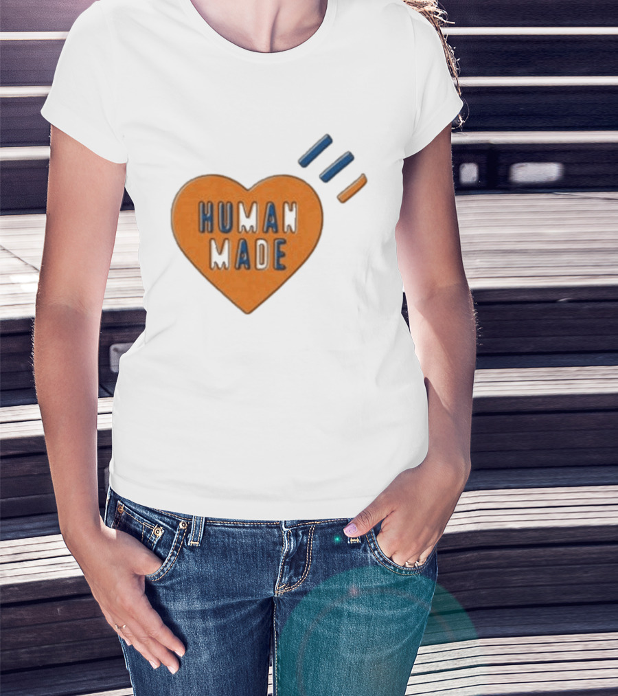 Human Made Heart Icon With Dry Alls T-Shirt