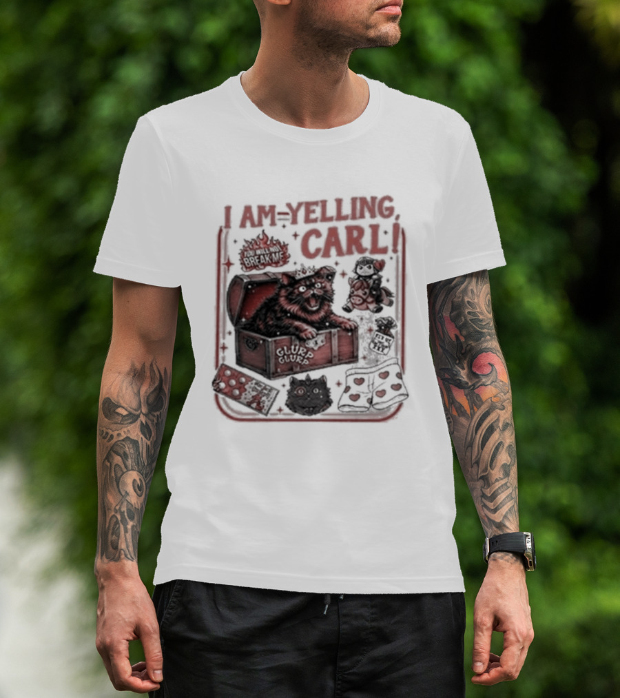 I Am Yelling Carl Box Of Surprises T-Shirt