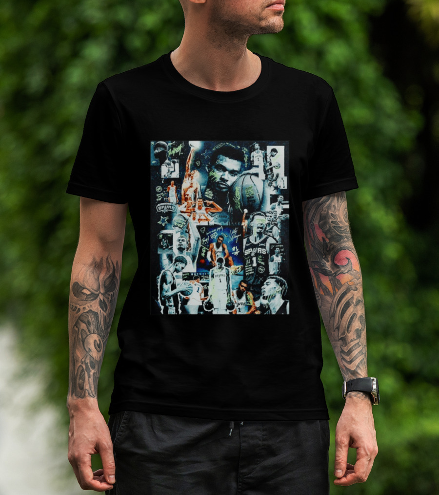 MVP Victor Wembanyama San Antonio Spurs NBA Collage Signature Edition T-Shirt