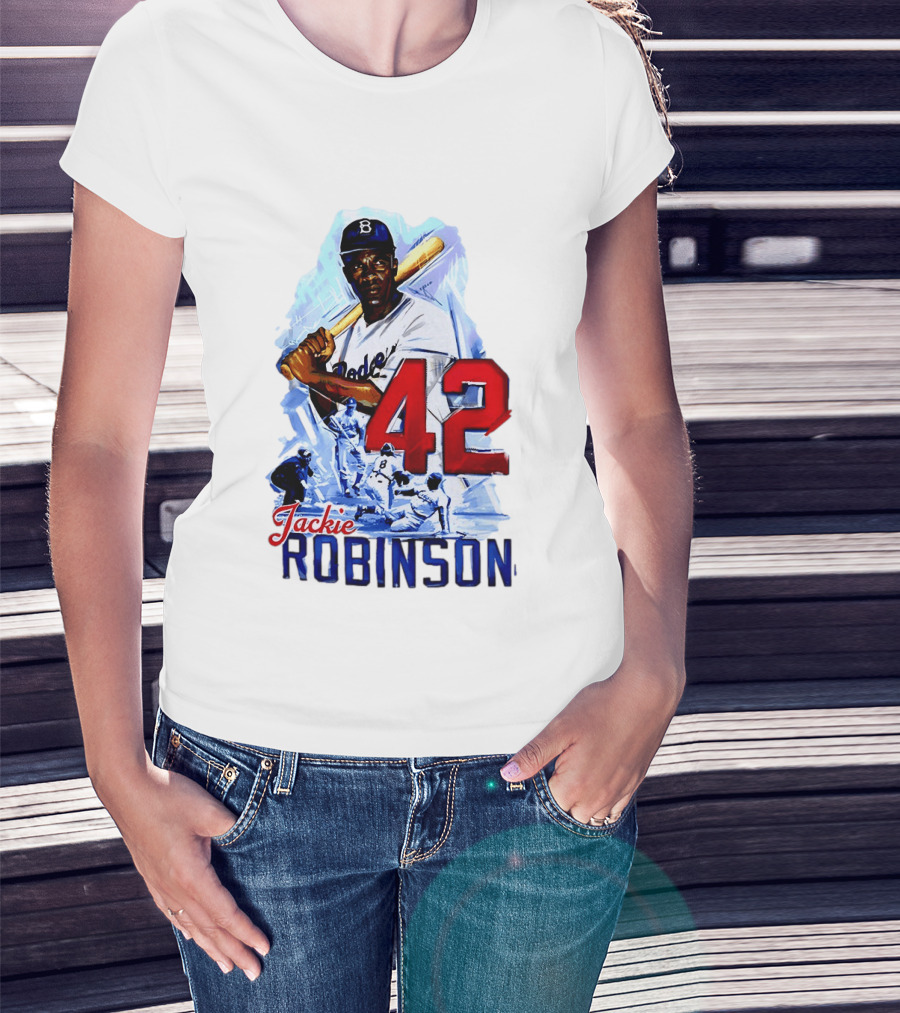 Jackie Robinson 42 Dodgers Baseball Legends T-Shirt