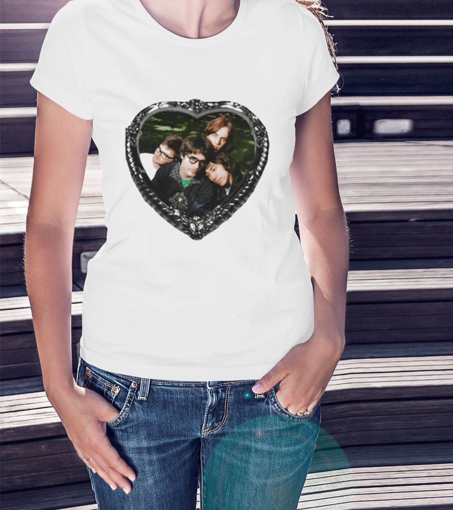 The Lazy Eyes Cheesy Love Songs Heartshape Group Photo Frame T-Shirt