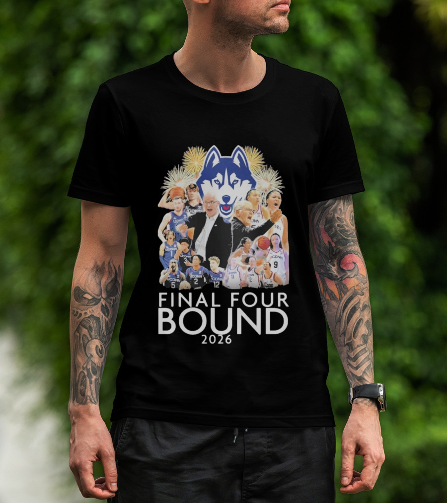 UConn Huskies Final Four Bound 2026 Celebration T-Shirt