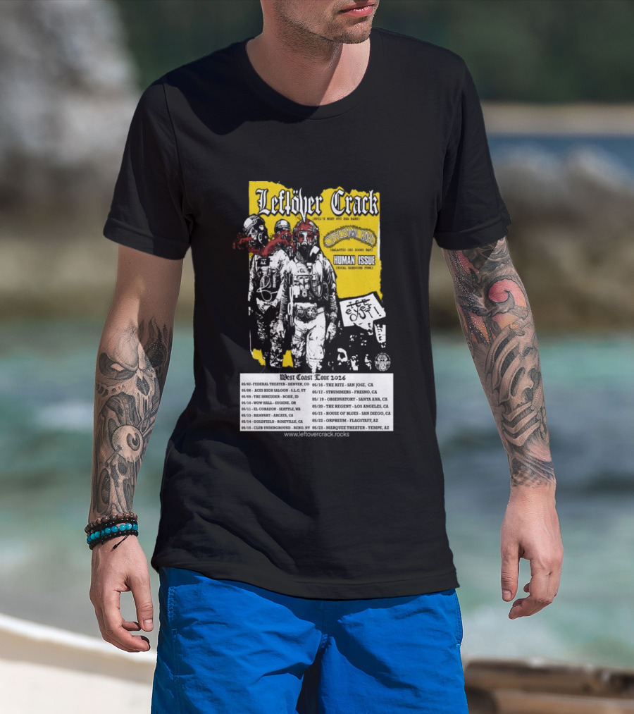 Leftover Crack West Coast 2026 Shows Vintage Punk Rock Tour Dates T-Shirt