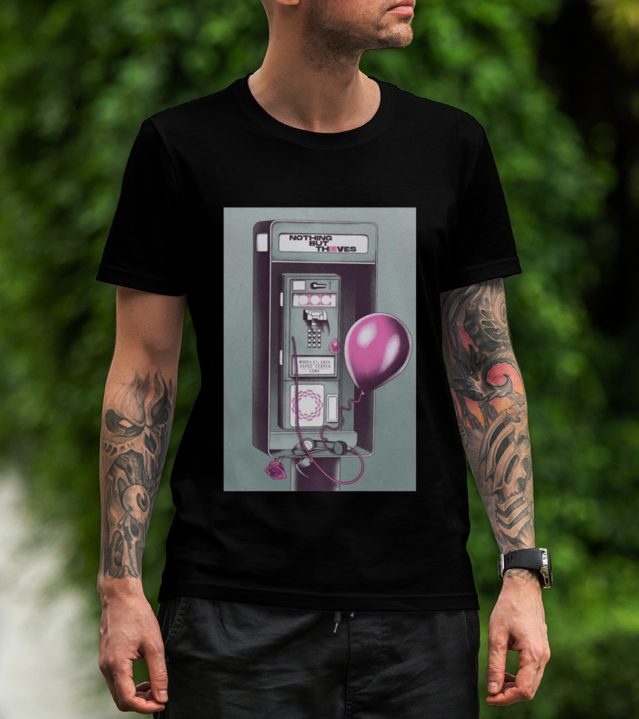 Nothing But Thieves March 31 2026 Mexico City Pepsi Center Concert Phone Booth Balloon Roses T-Shirt