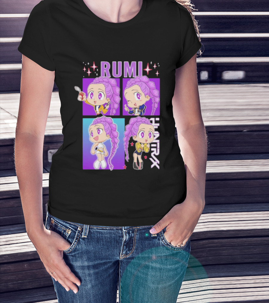 Rumi Kpop Huntrx Demon Hunters Cute Chibi Characters T-Shirt
