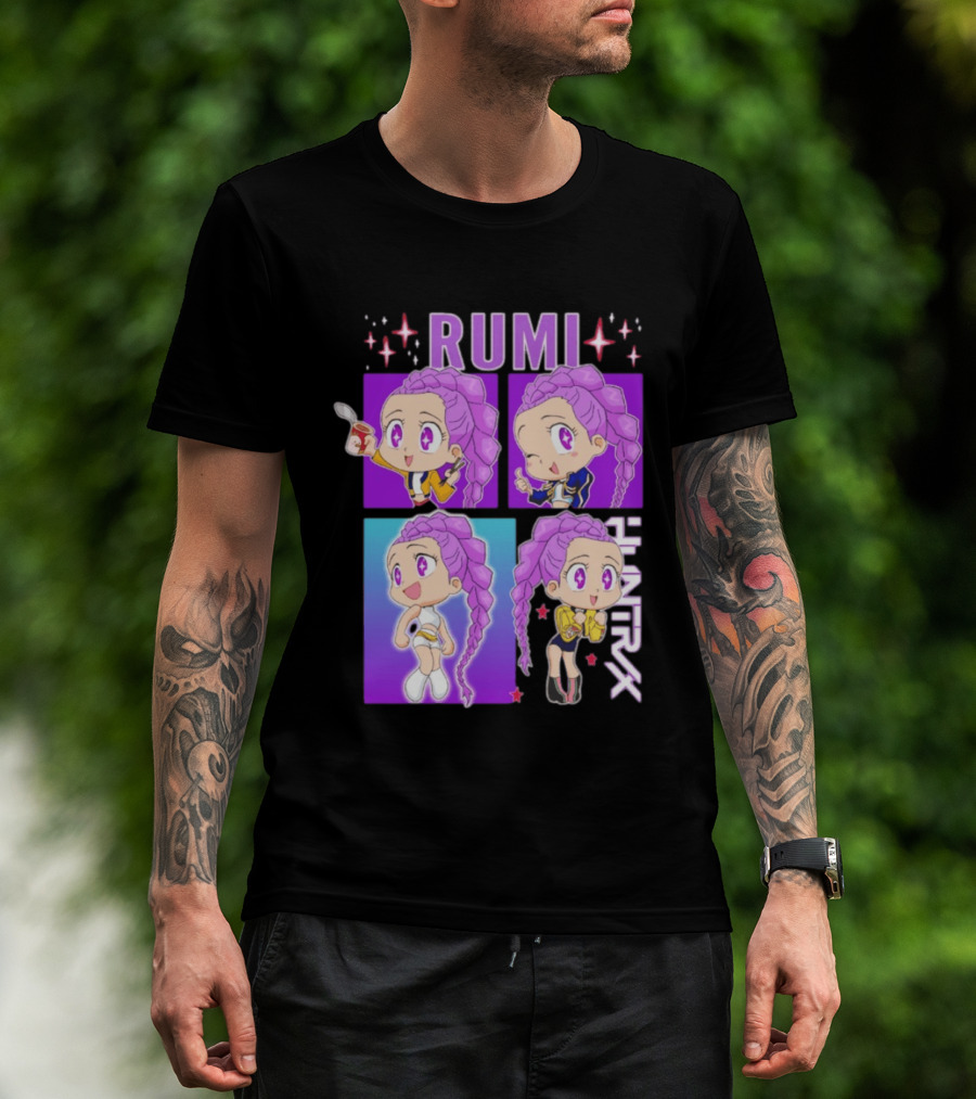Rumi Kpop Huntrx Demon Hunters Cute Chibi Characters T-Shirt