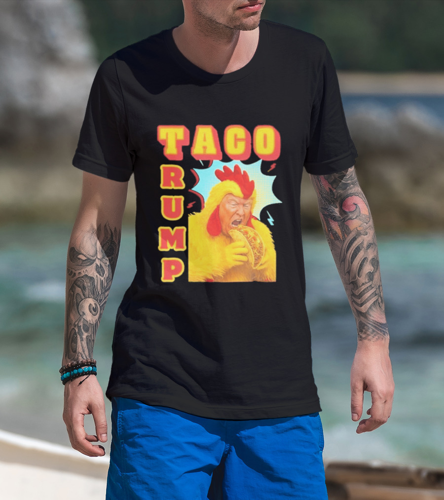 Taco Trump Chicken Costume Eating Taco T-Shirt