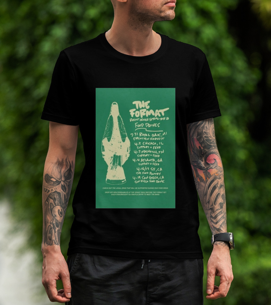 The Format Boycott Heaven Spring Tour 2026 Food Drives Chicago IL T-Shirt