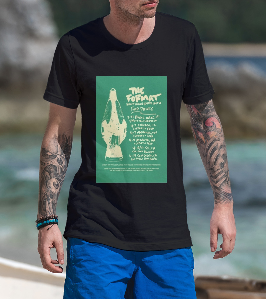 The Format Boycott Heaven Spring Tour 2026 Food Drives Chicago IL T-Shirt