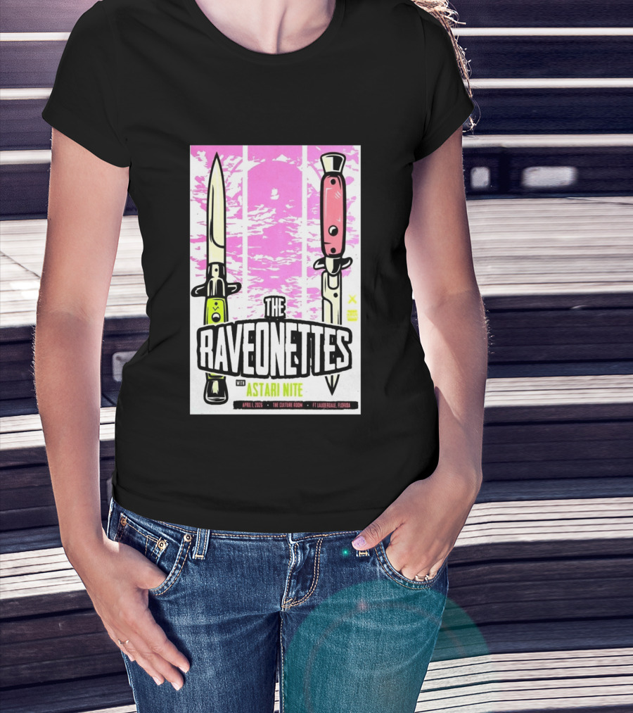 Raveonettes Astari Nite April 1 2026 Ft Lauderdale Culture Room T-Shirt