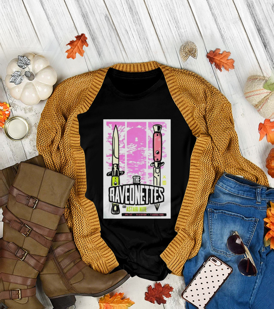 The Raveonettes Culture Room April 1 2026 Astari Nite Fort Lauderdale Concert Knives T-Shirt