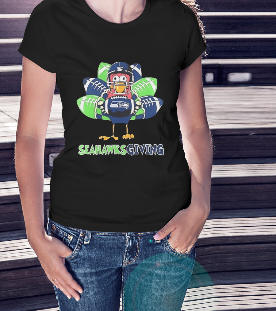 Seahawksgiving Turkey Seattle Seahawks Football Thanksgiving 2025 T-Shirt