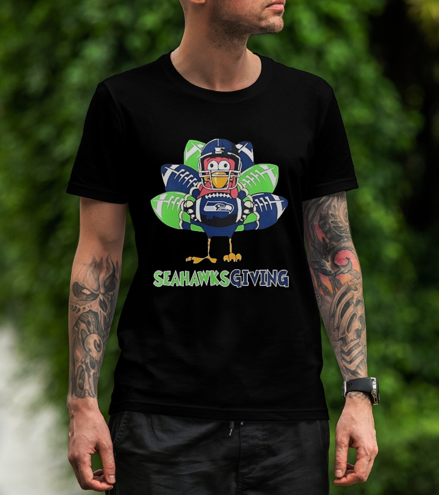 Seahawksgiving Turkey Seattle Seahawks Football Thanksgiving 2025 T-Shirt