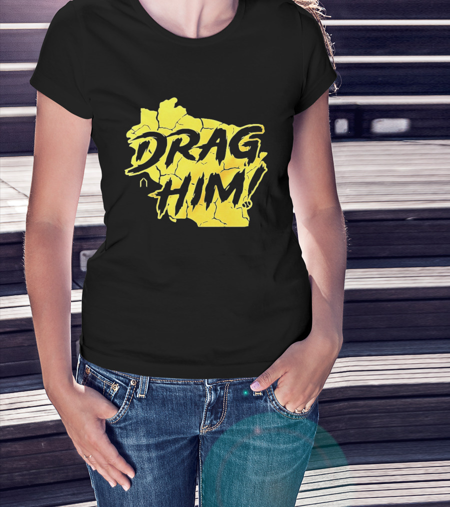 Drag Him Sal Frelick Milwaukee Brewers MLB Map T-Shirt