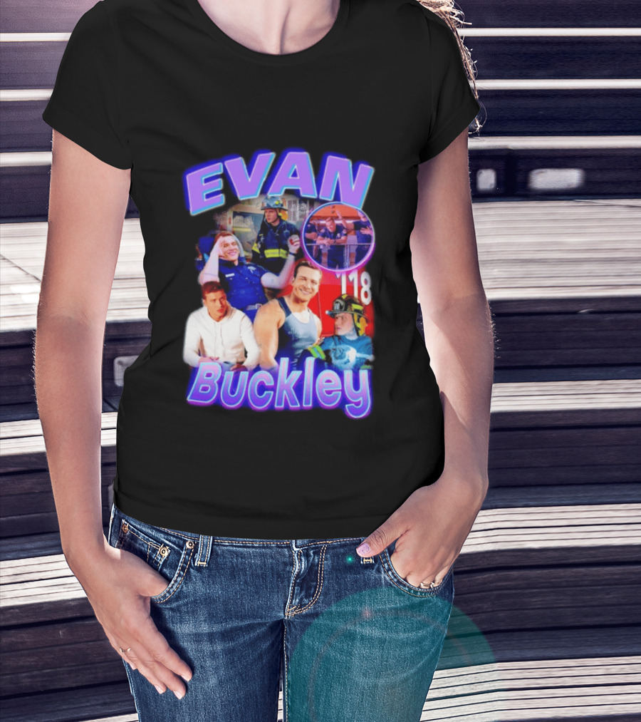 Evan Buckley Collage Firefighter Tribute 118 T-Shirt