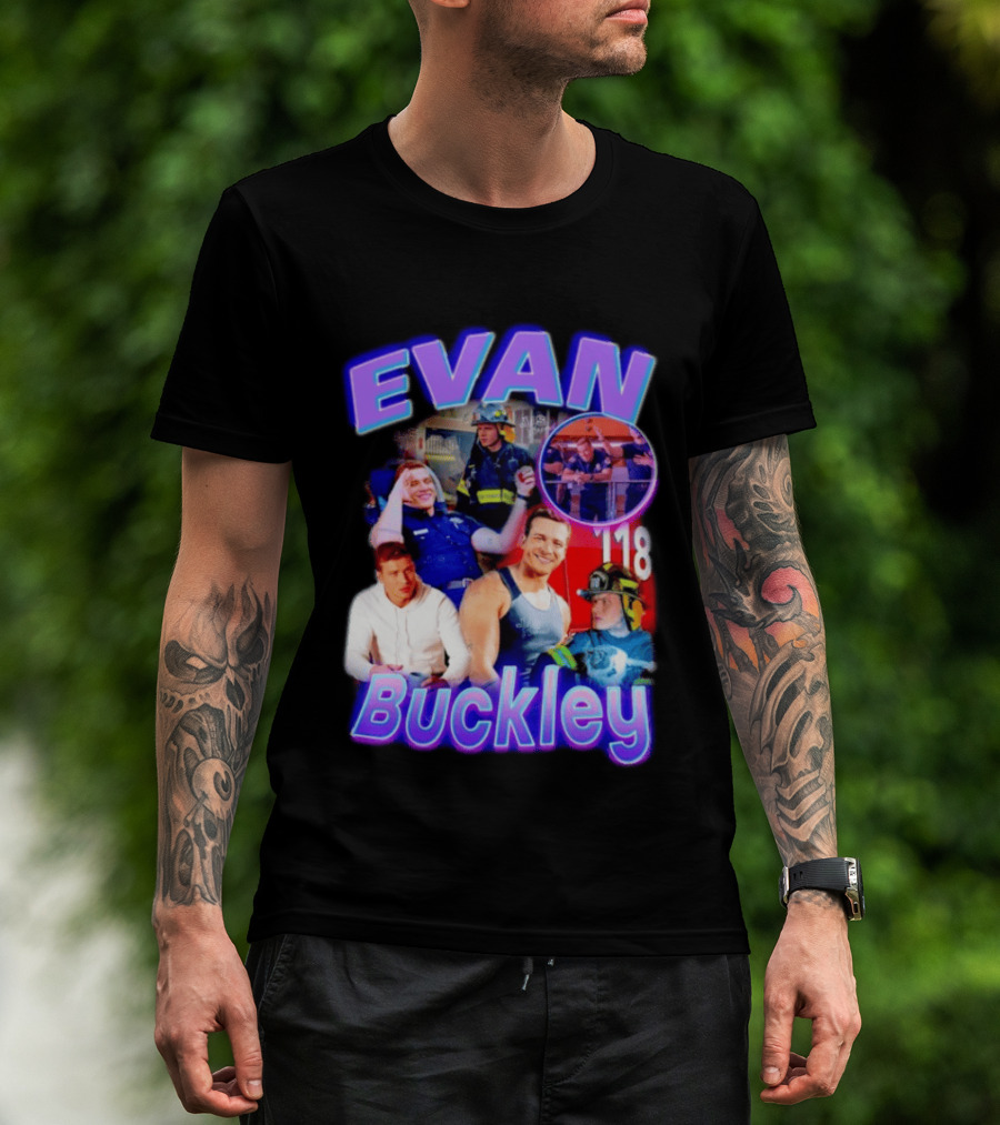 Evan Buckley Collage Firefighter Tribute 118 T-Shirt
