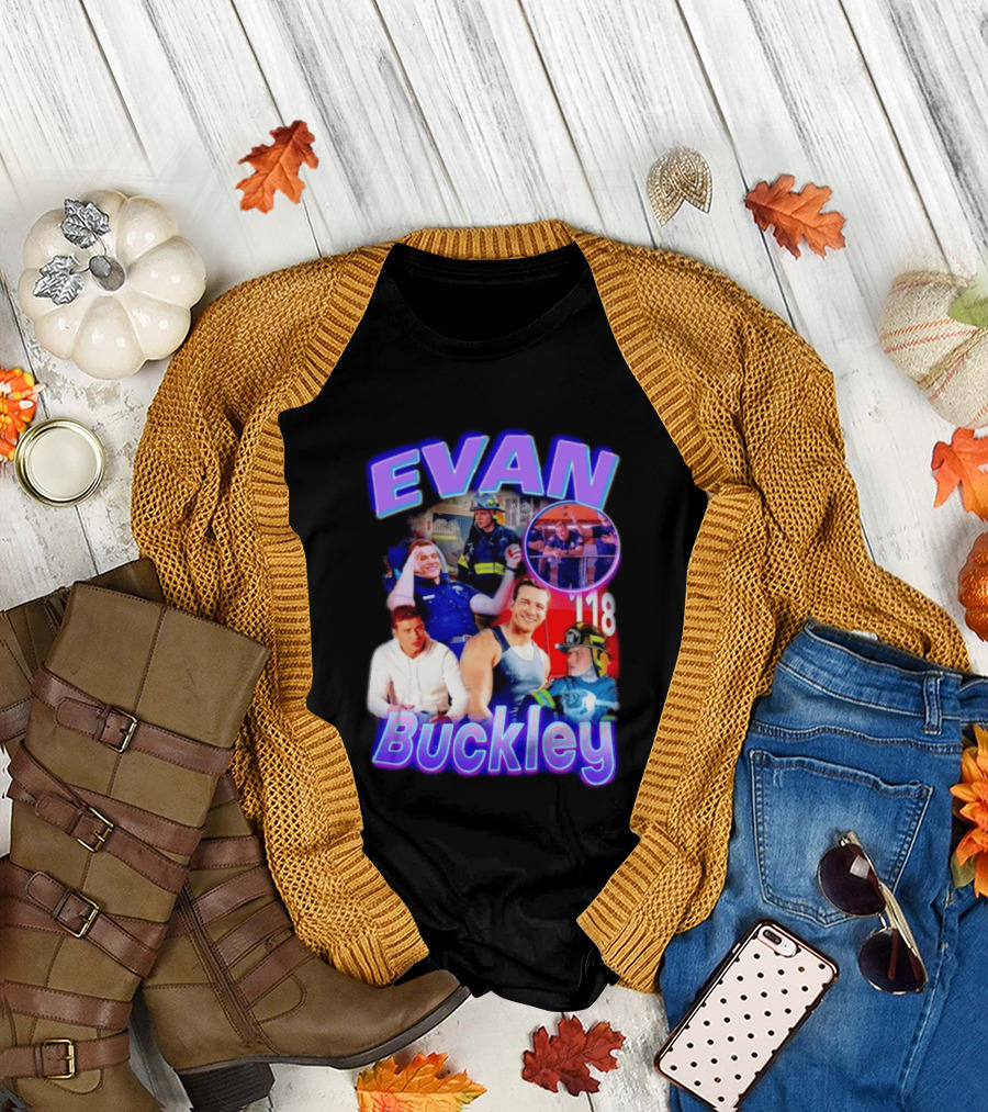 Evan Buckley Collage Firefighter Tribute 118 T-Shirt