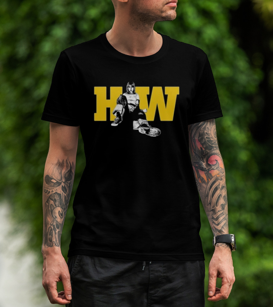 Hw Negative Self Talk No I Won't Hear It Knight Defender Sitting On HW Yellow Letters T-Shirt