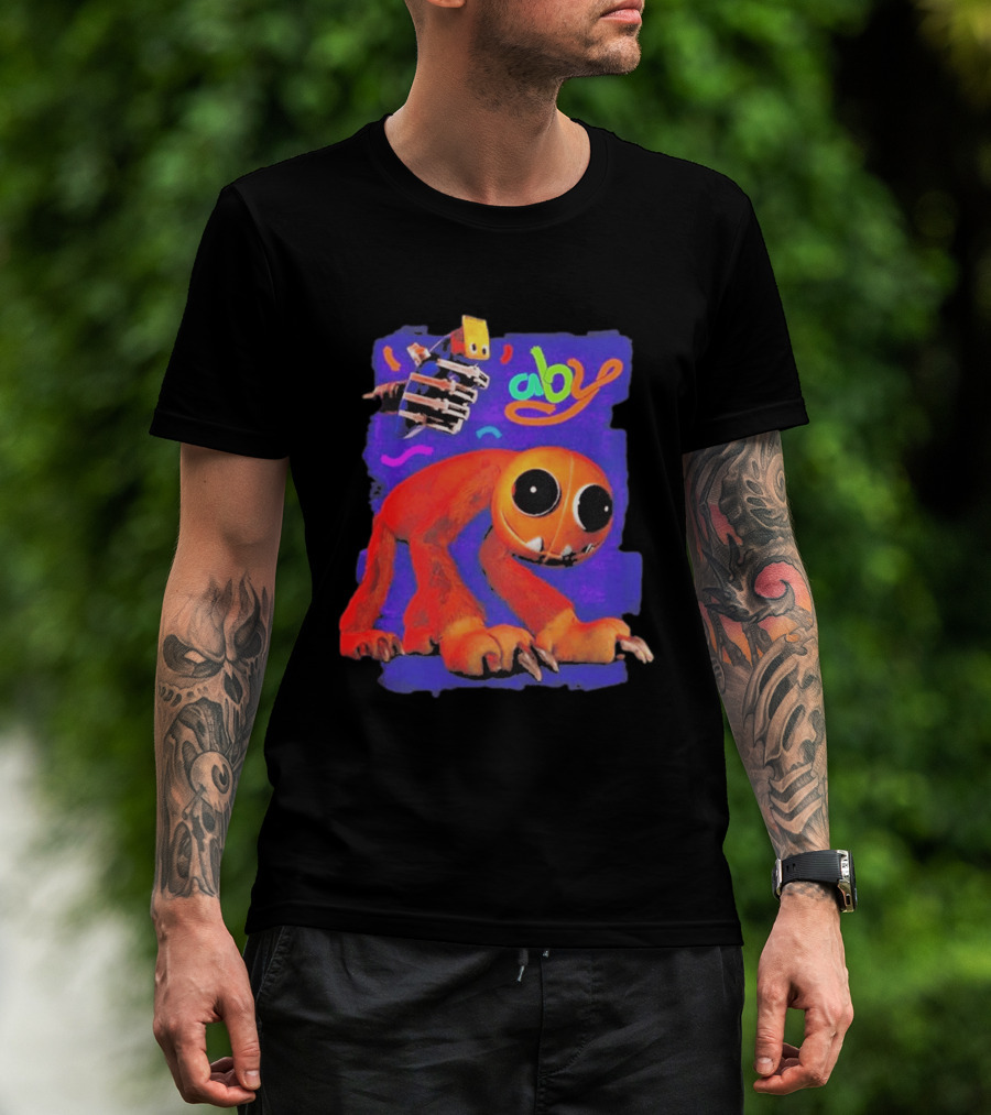 April Fools Shaved Yarnaby Aby Colorful Monster Orange Creature T-Shirt
