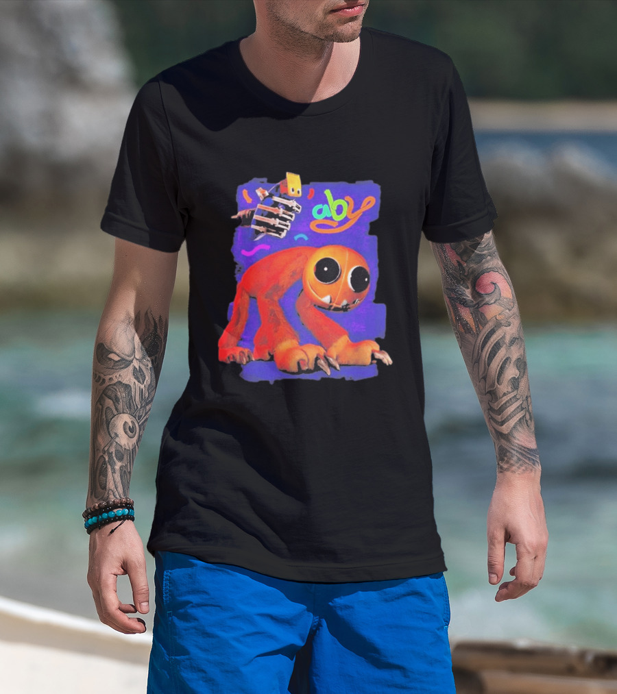 April Fools Shaved Yarnaby Aby Colorful Monster Orange Creature T-Shirt
