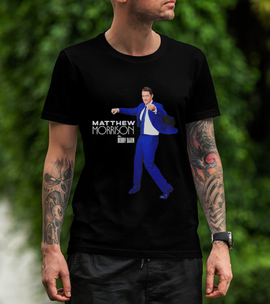 Just In Time Matthew Morrison Is Bobby Darin Bold Blue Suit Dance T-Shirt