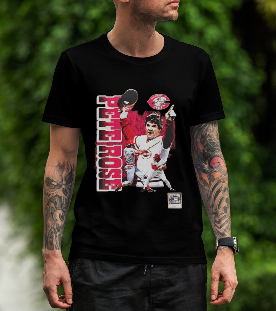 Pete Rose Cincinnati Reds Cooperstown Collection Players T-Shirt