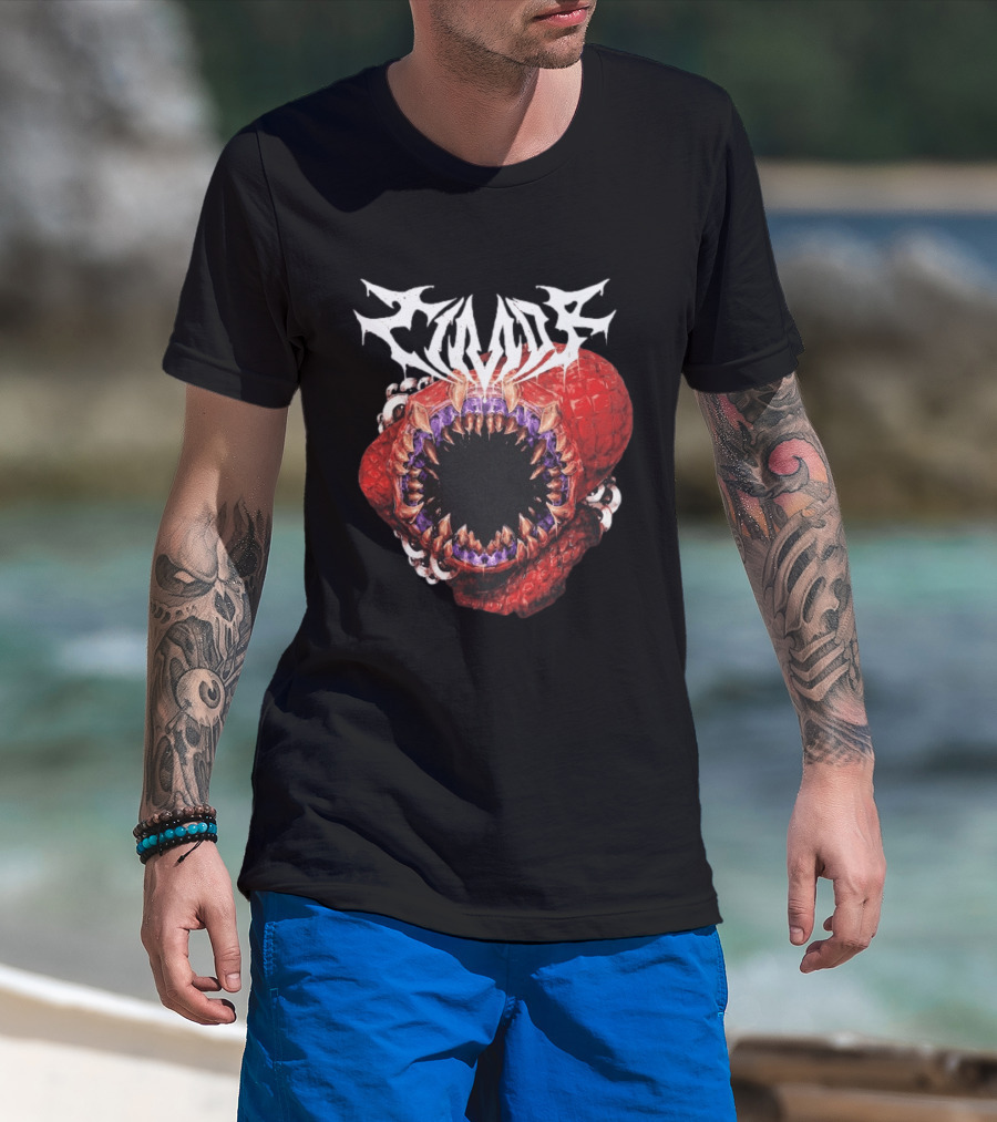 Doggie Timor Monster Crimson Jaws Fantasy T-Shirt