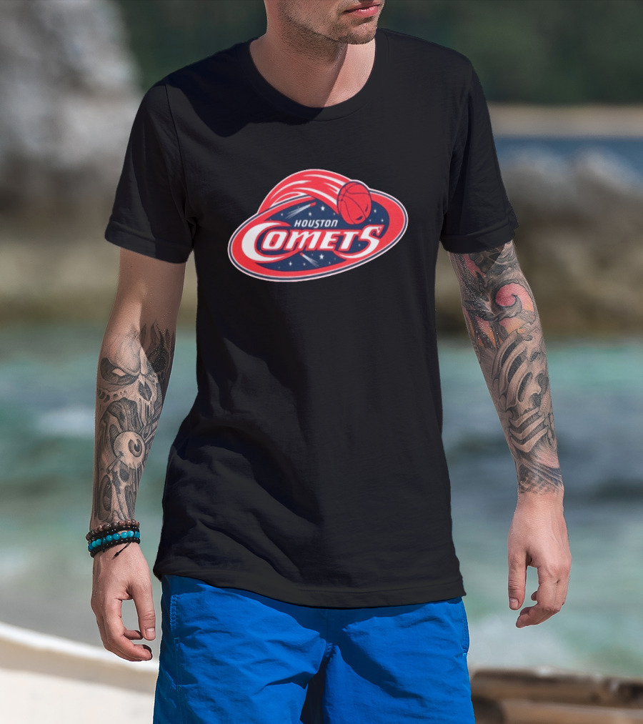 Red Vanvleet Rockin A Houston Comets Basketball Team T-Shirt