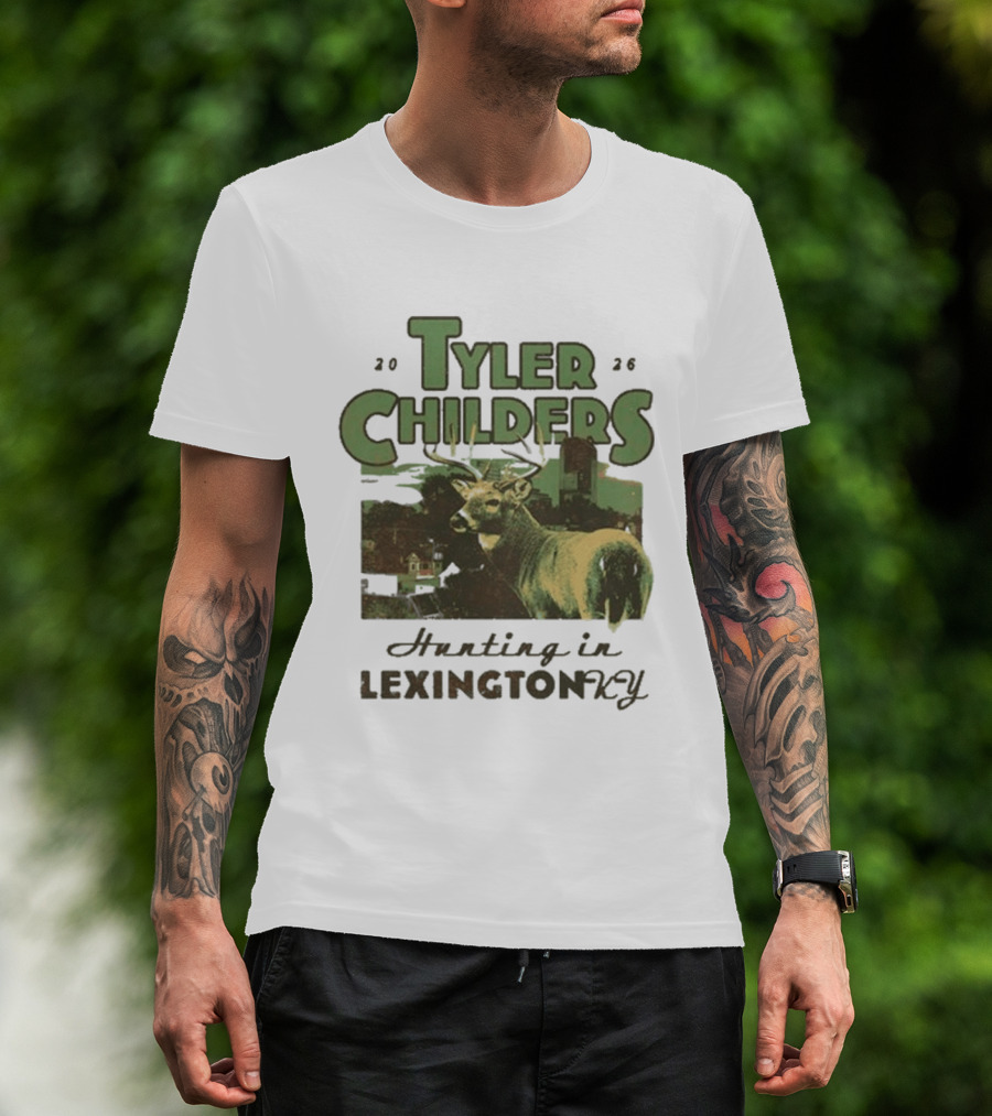 Tyler Childers 2026 Hunting In Lexington KY Deer Landscape T-Shirt