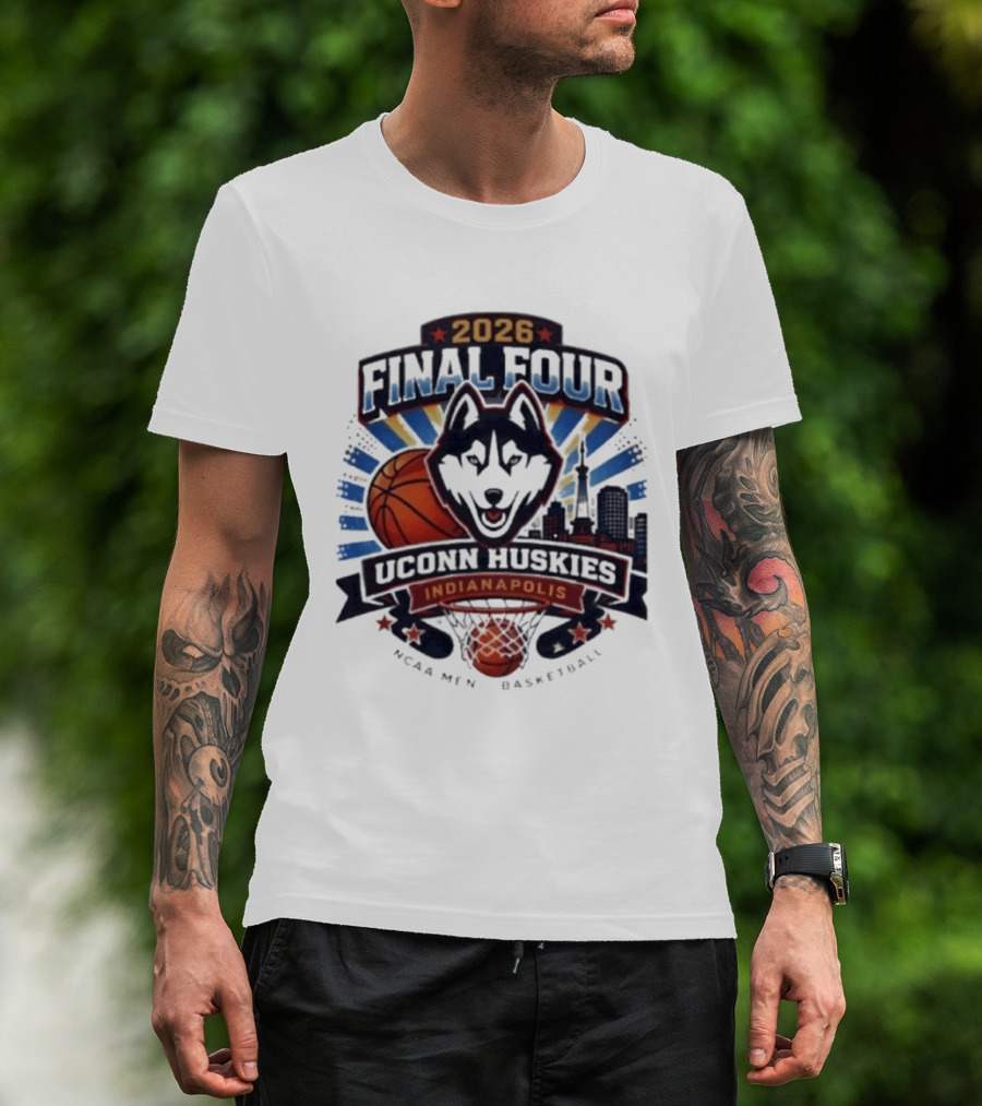 2026 Final Four Uconn Huskies Indianapolis NCAA Men's Basketball T-Shirt