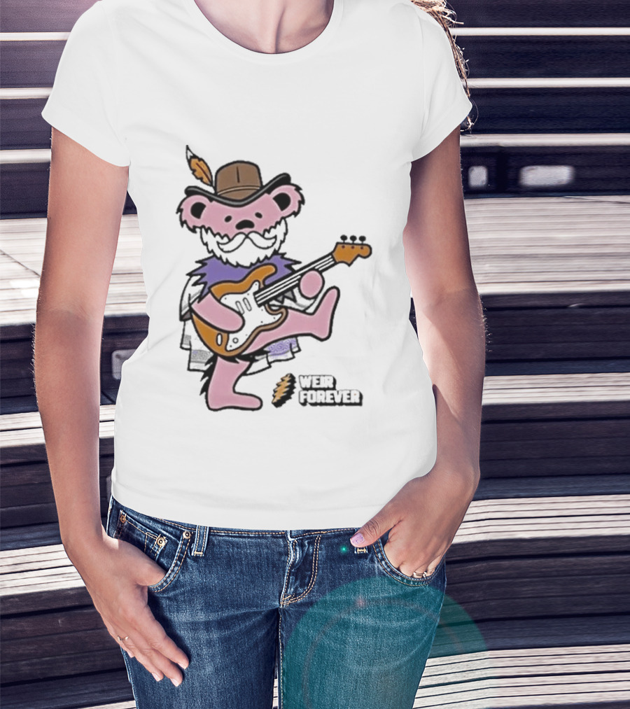 Weir Forever Purple Bear Playing Guitar Weir Tour 2026 T-Shirt