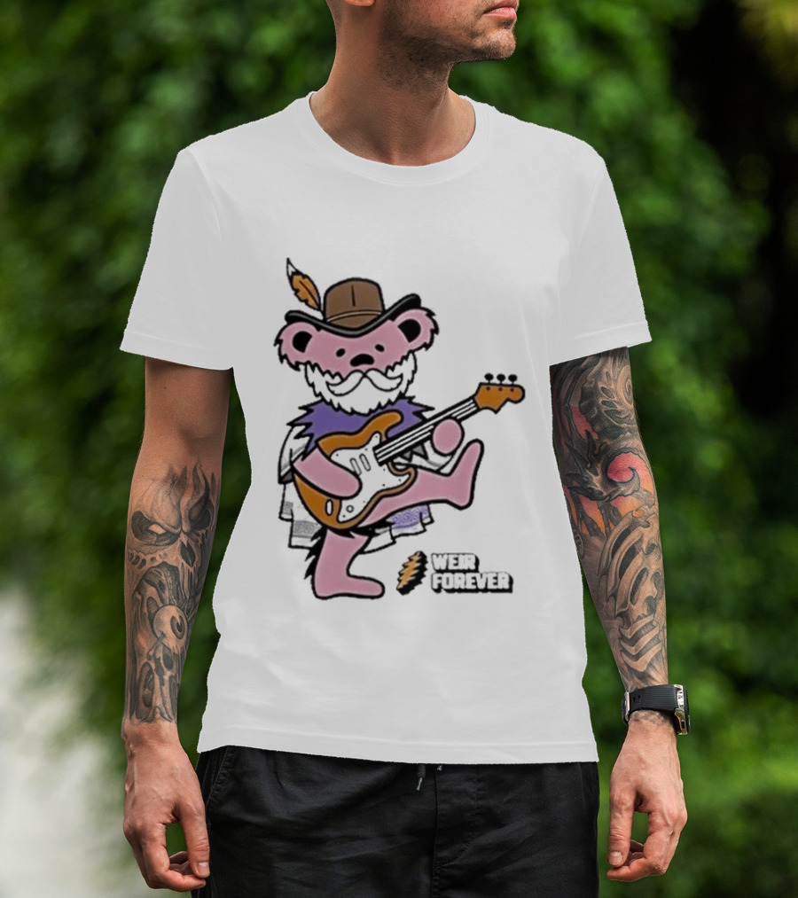 Weir Forever Purple Bear Playing Guitar Weir Tour 2026 T-Shirt