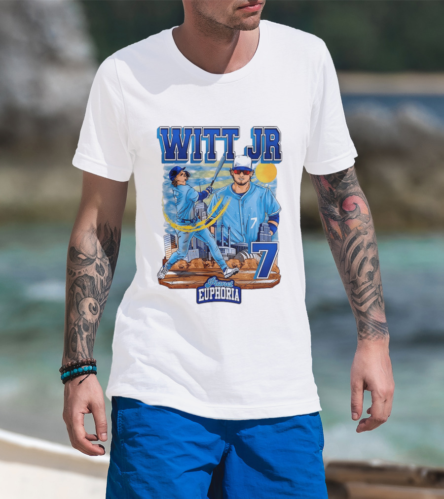 Witt Jr Kansas City Royals Planet Euphoria Baseball 7 T-Shirt