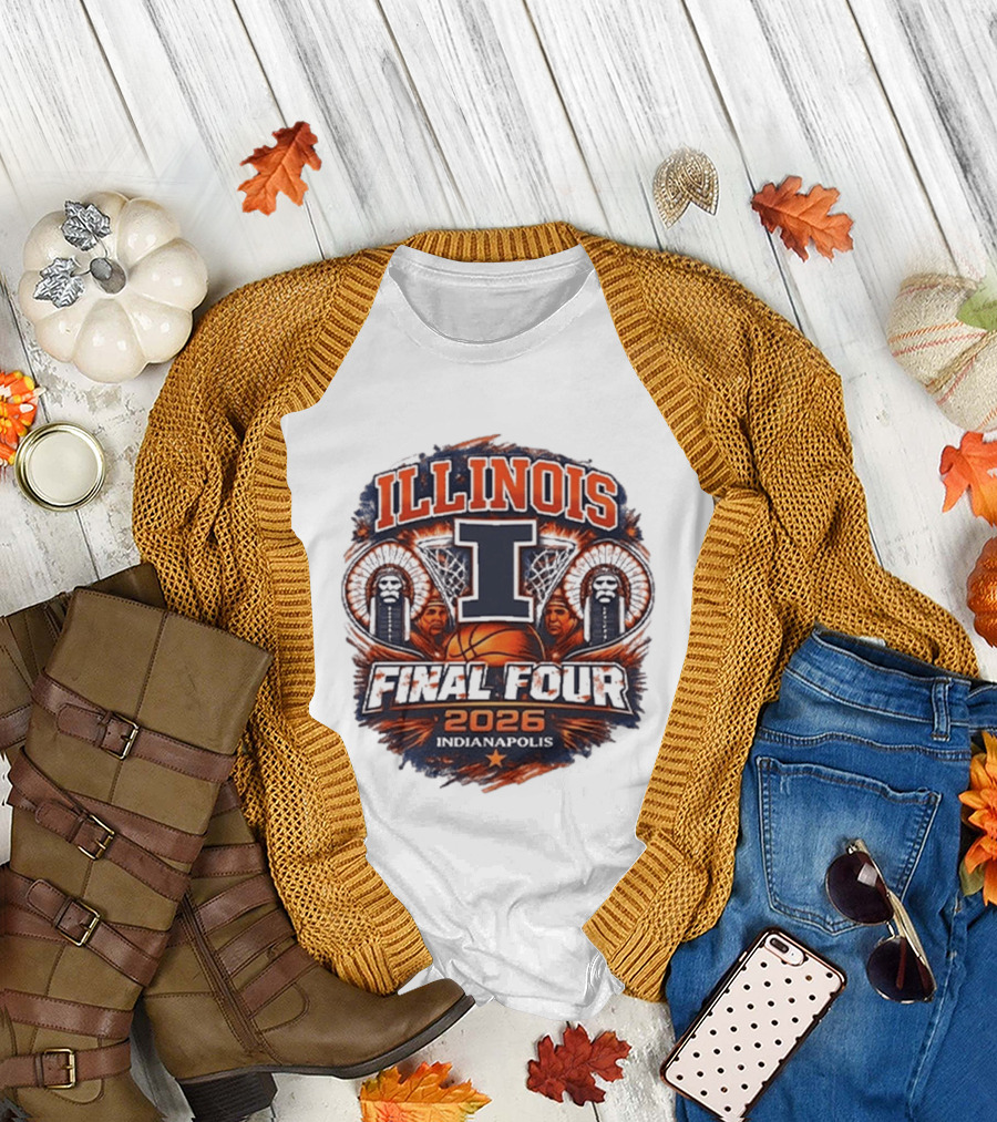 Illinois Final Four 2026 Indianapolis Basketball Event T-Shirt