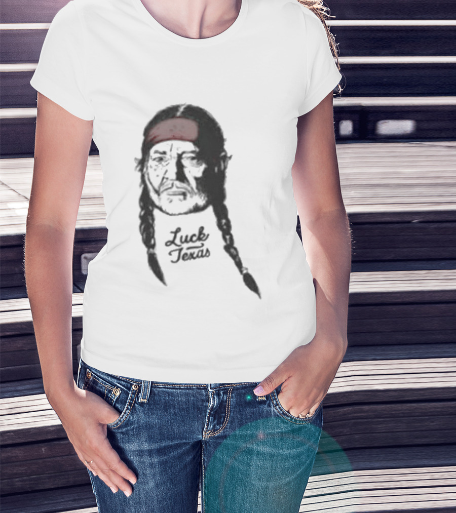 Jungmaven X Luck Reunion Willie Nelson Red Bandana Braids T-Shirt