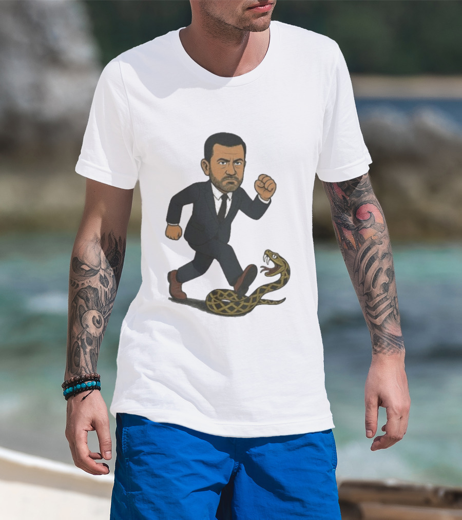 Keep On Treadin' Jimmy Kimmel Snake Suit Punch T-Shirt