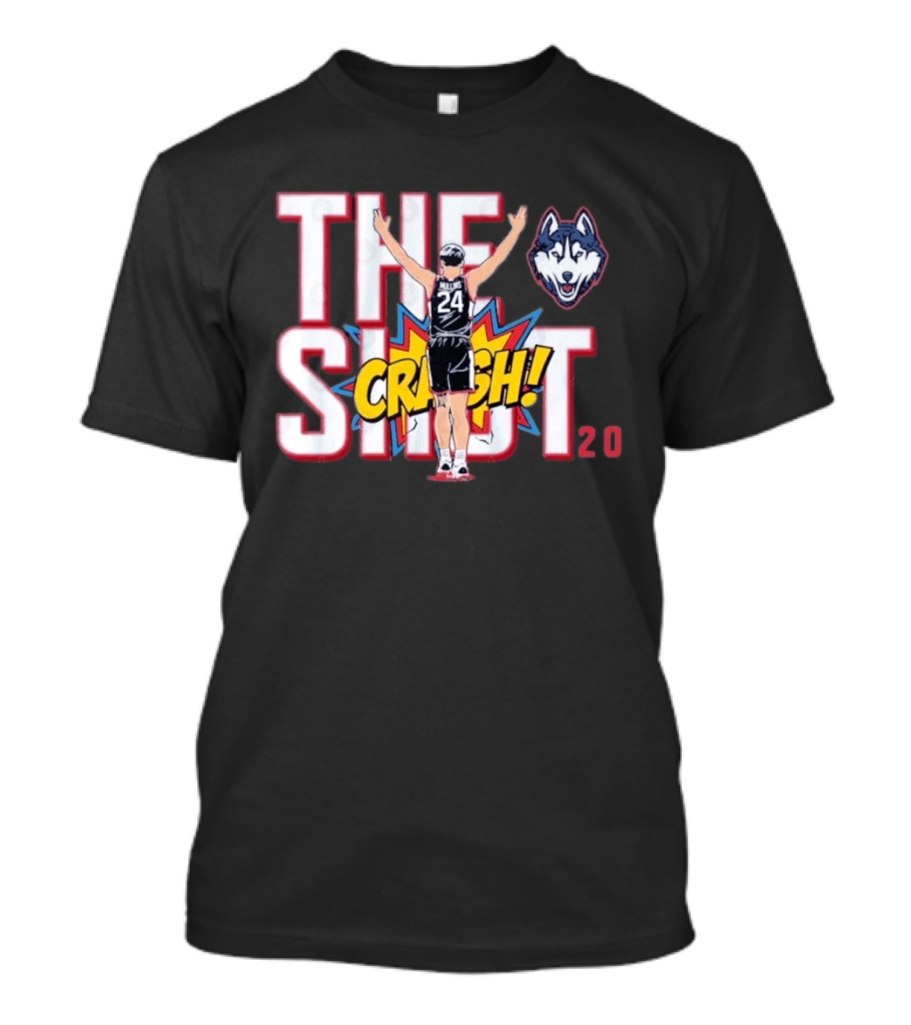 Uconn Huskies Braylon Mullins The Shot Crash 24 Basketball 20 T-Shirt