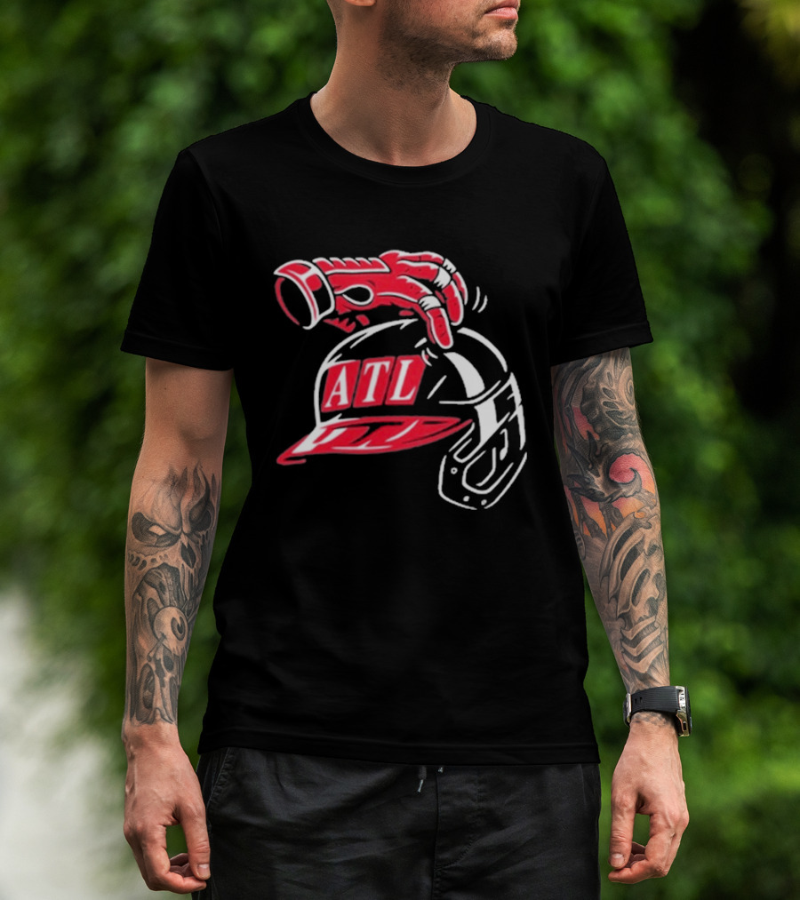ATL Helmet Red Hand Scratch T-Shirt